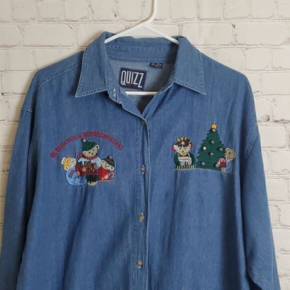 CHRISTMAS BUTTON DOWN SHIRT - Picture 2 of 7